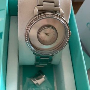 Sterling silver signature locket watch